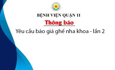 Thông báo yêu cầu báo giá ghế nha khoa - lần 2